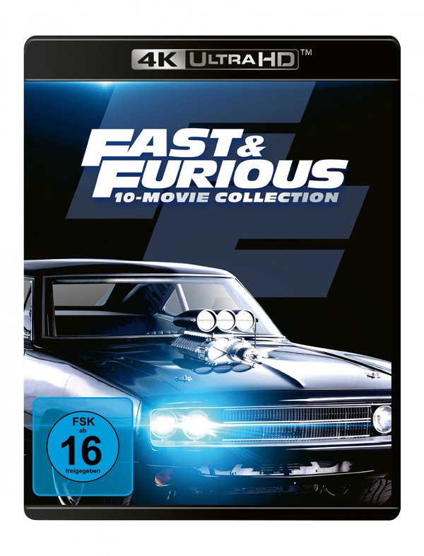 Fast & Furious - 10-Movie-Collection  [10 x 4K Ultra HD]  (Blu-ray 4K Ultra HD)