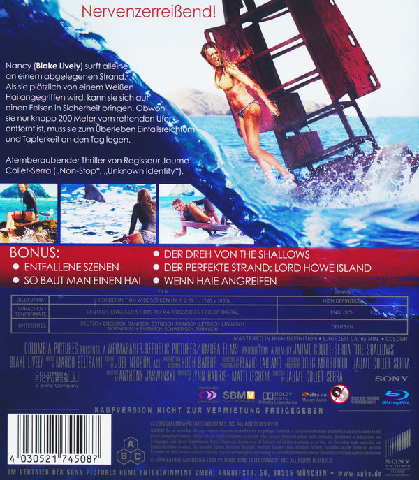 Shallows, The - Gefahr aus der Tiefe (blu-ray)