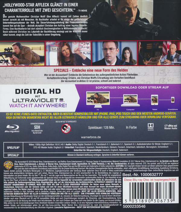 The Accountant  (Blu-ray Disc)