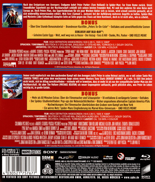 Spider-Man: Far from home & Spider-Man: Homecoming  [2 BRs]  (Blu-ray Disc)