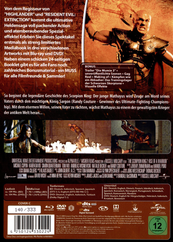 Scorpion King 2, The - Aufstieg eines Kriegers - Uncut Mediabook Edition (DVD+blu-ray) (C)