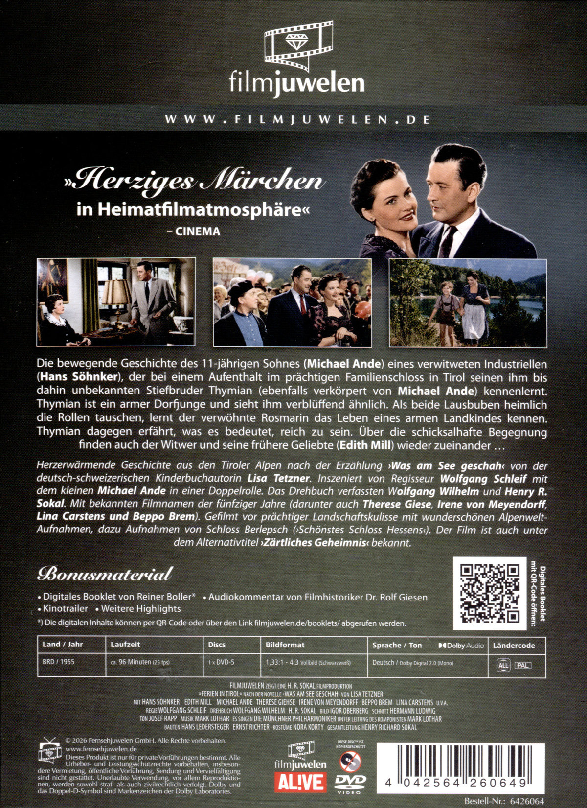 Ferien in Tirol (Zärtliches Geheimnis) (Filmjuwelen)  (DVD)