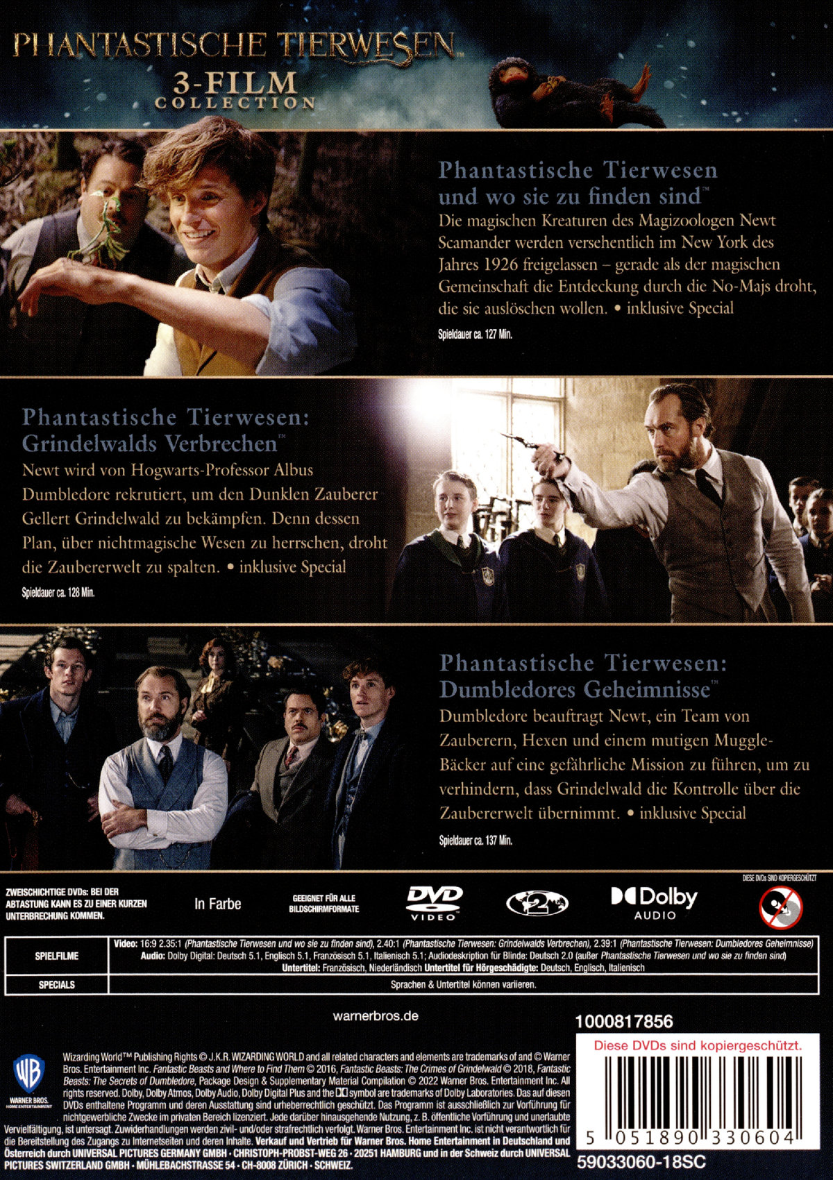 Phantastische Tierwesen 3-Film Collection