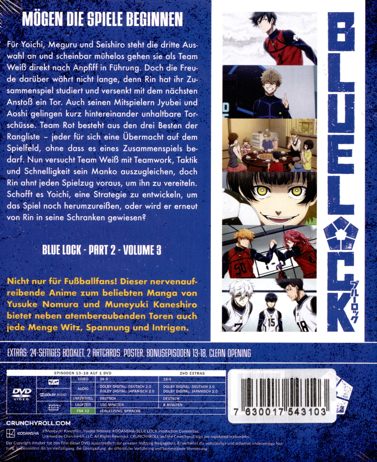 Blue Lock - Staffel 1 - Part 2 - Gesamtausgabe  [2 DVDs]  (DVD)