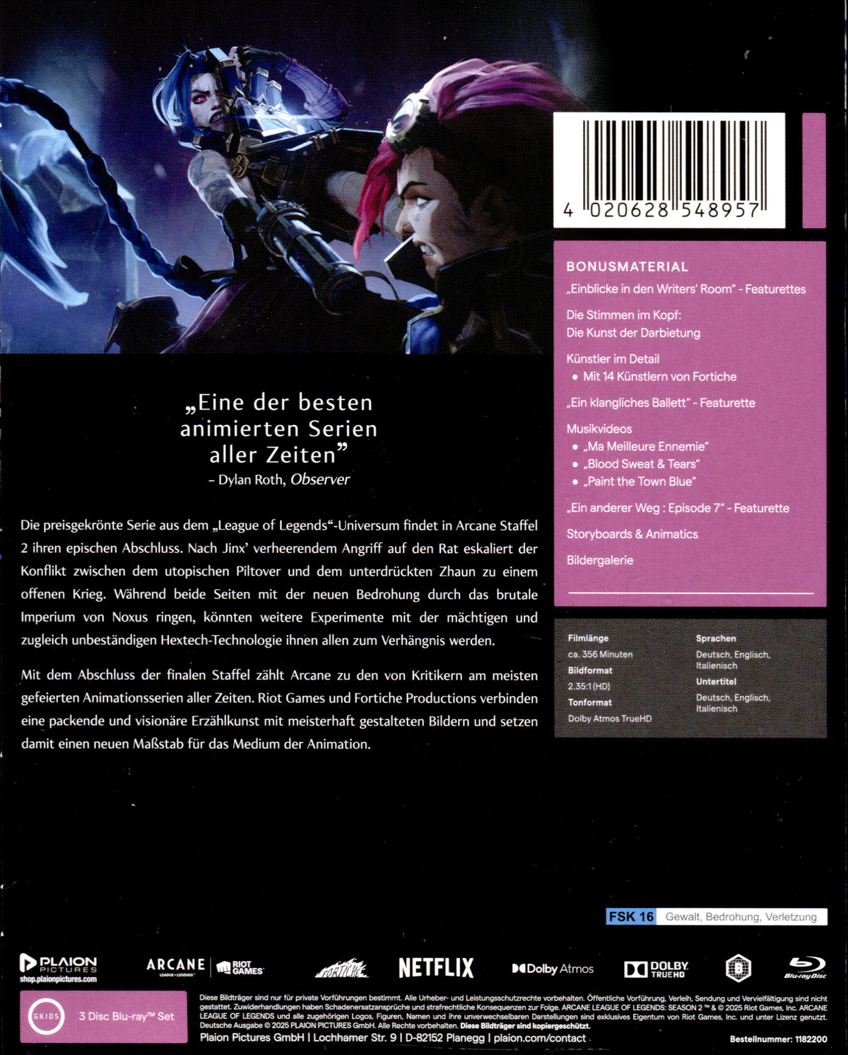 Arcane - League of Legends: Staffel 2  [3 BRs]  (Blu-ray Disc)
