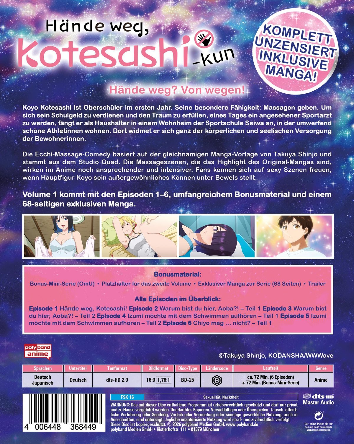 Hände weg, Kotesashi-kun - Volume 1 inklusive Manga  (Blu-ray Disc)