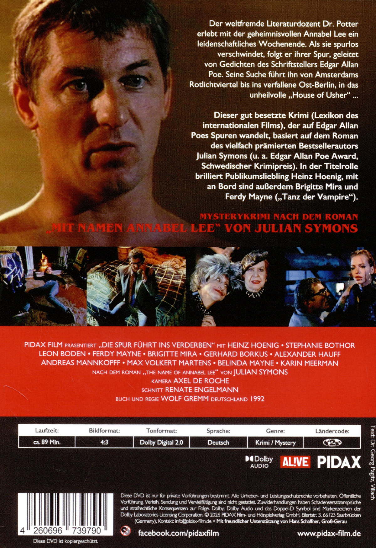 Die Spur führt ins Verderben / Starbesetzter Mysterykrimi auf Spuren von Edgar Allan Poe (Pidax Film-Klassiker)  (DVD)