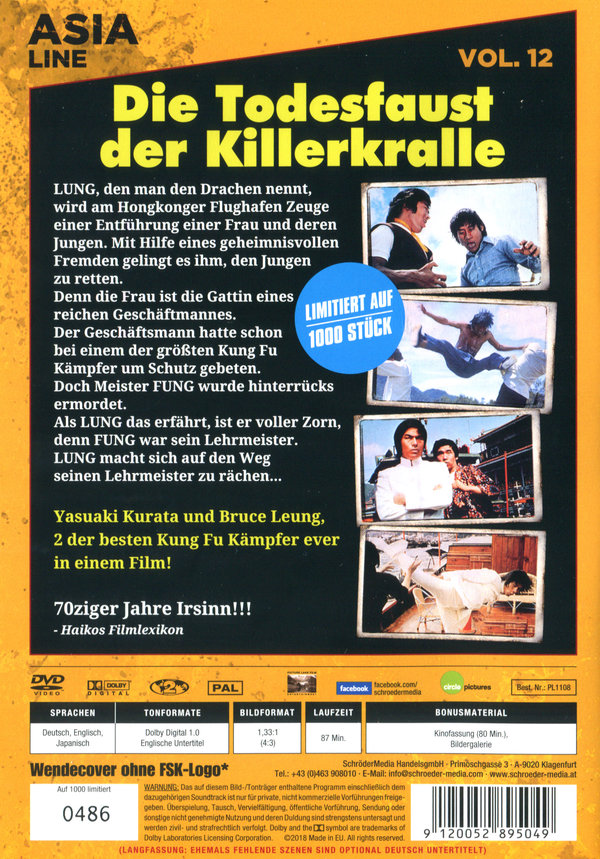 Todesfaust der Killerkralle, Die - Asia Line