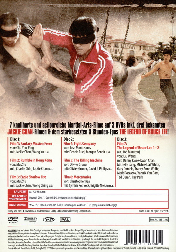Martial Arts - Die grosse Kampfsport-Spielfilm Box  [3 DVDs]  (DVD)