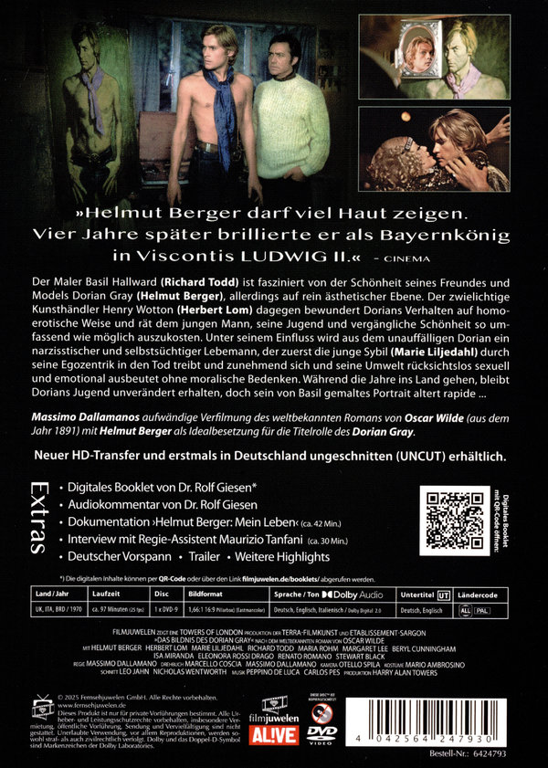 Das Bildnis des Dorian Gray (uncut) (Filmjuwelen)  (DVD)