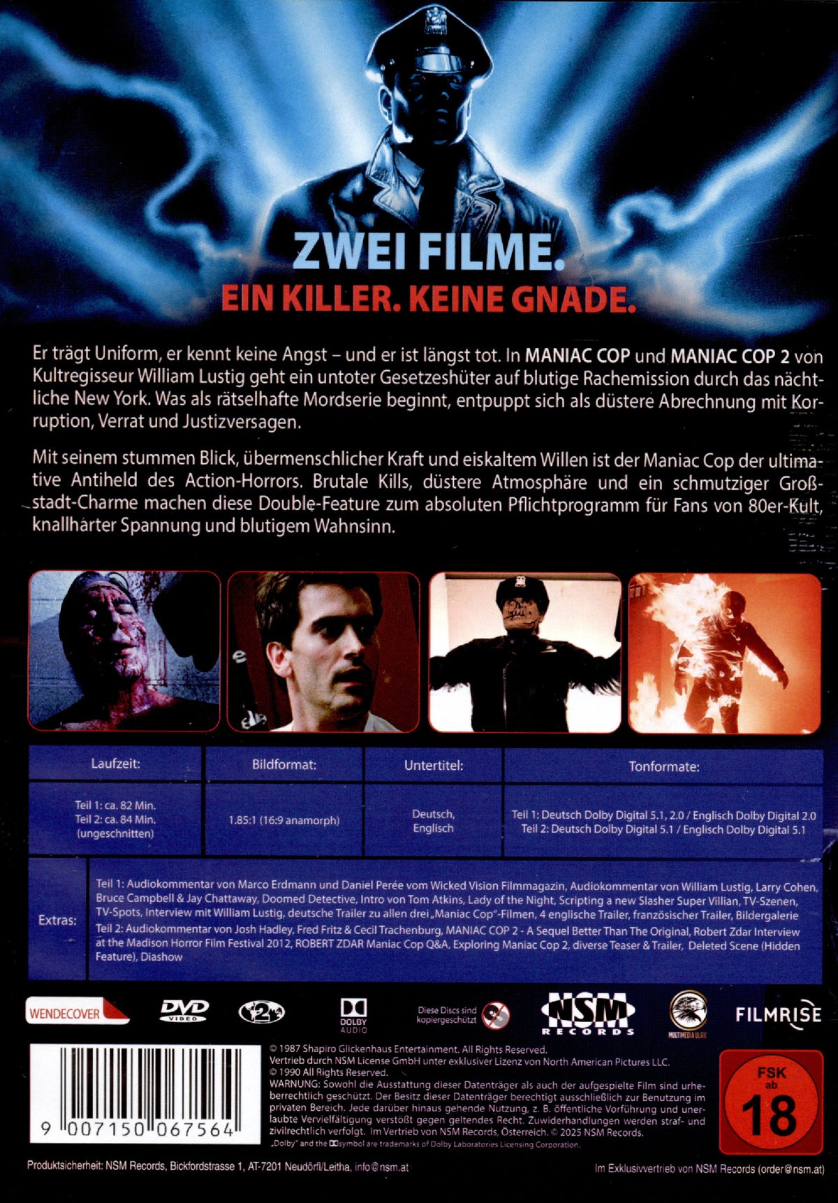 Maniac Cop 1 & 2 (uncut)  [2 DVDs]  (DVD)