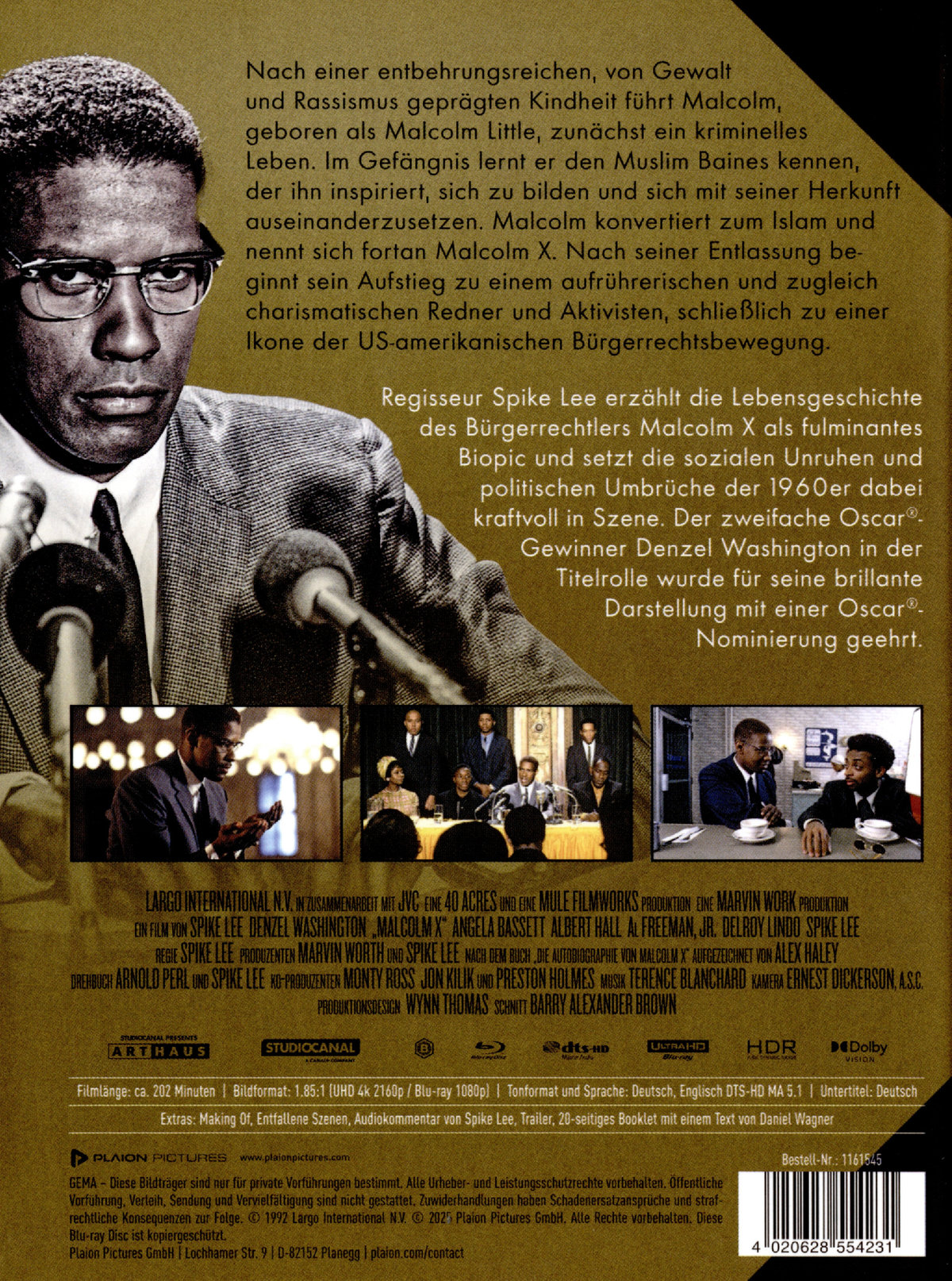Malcolm X - Uncut Mediabook Edition  (4K Ultra HD+blu-ray)
