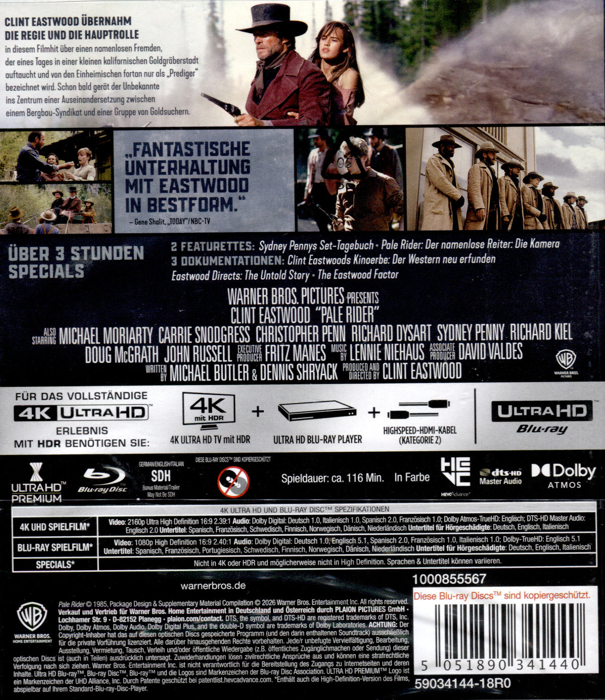 Pale Rider - Der namenlose Reiter  (4K Ultra HD) (+ Blu-ray)
