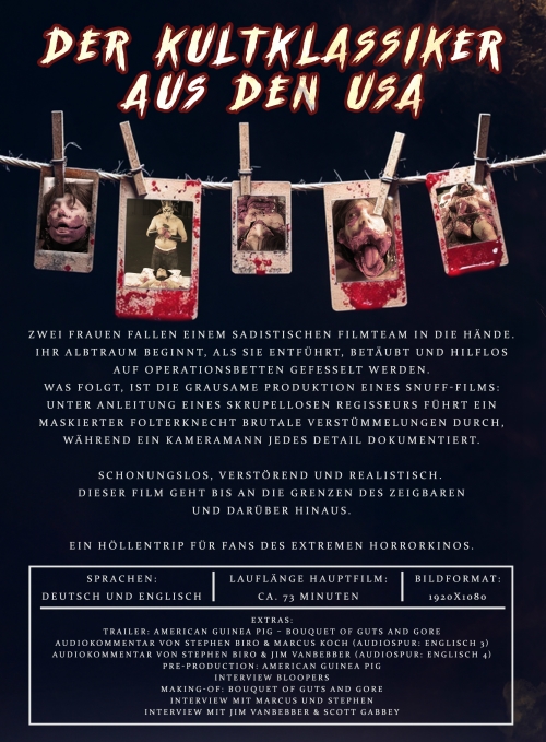 American Guinea Pig: Bouquet of Guts and Gore - Uncut Mediabook Edition  (blu-ray) (D)