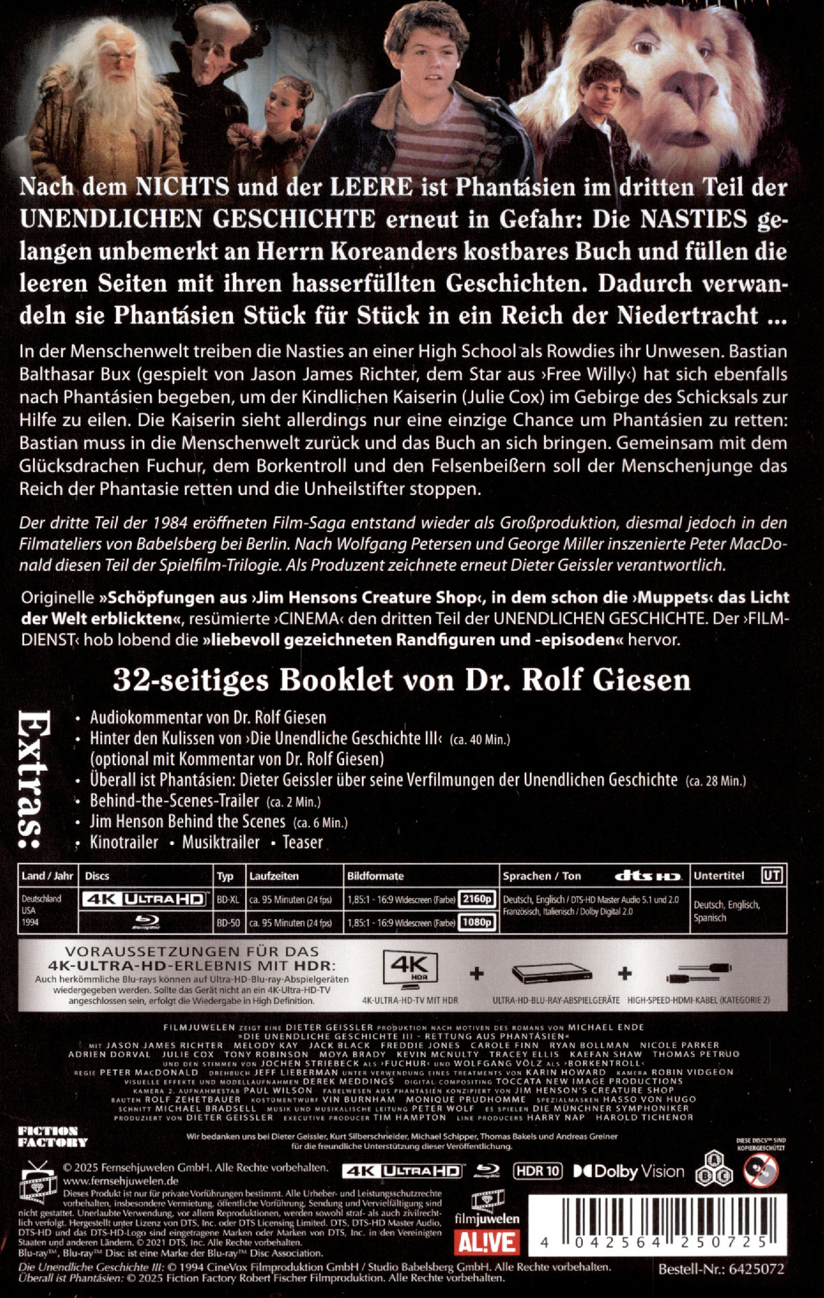 Die unendliche Geschichte III - Rettung aus Phantasien - Limited Mediabook Edition  (4K Ultra HD+blu-ray)