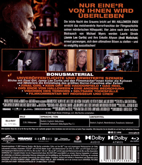 Halloween Ends - Uncut Edition (blu-ray)