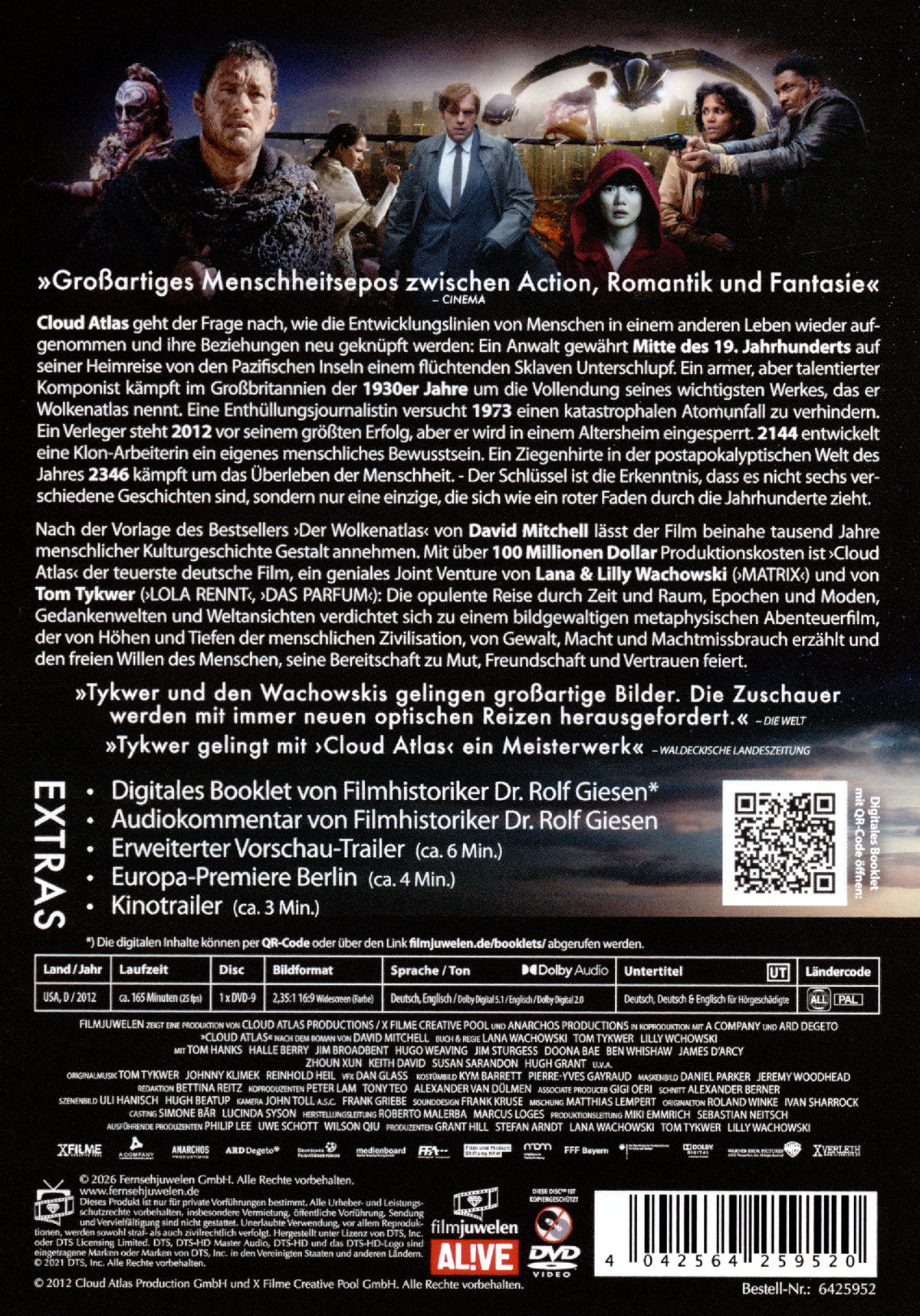 Cloud Atlas (Filmjuwelen)  (DVD)