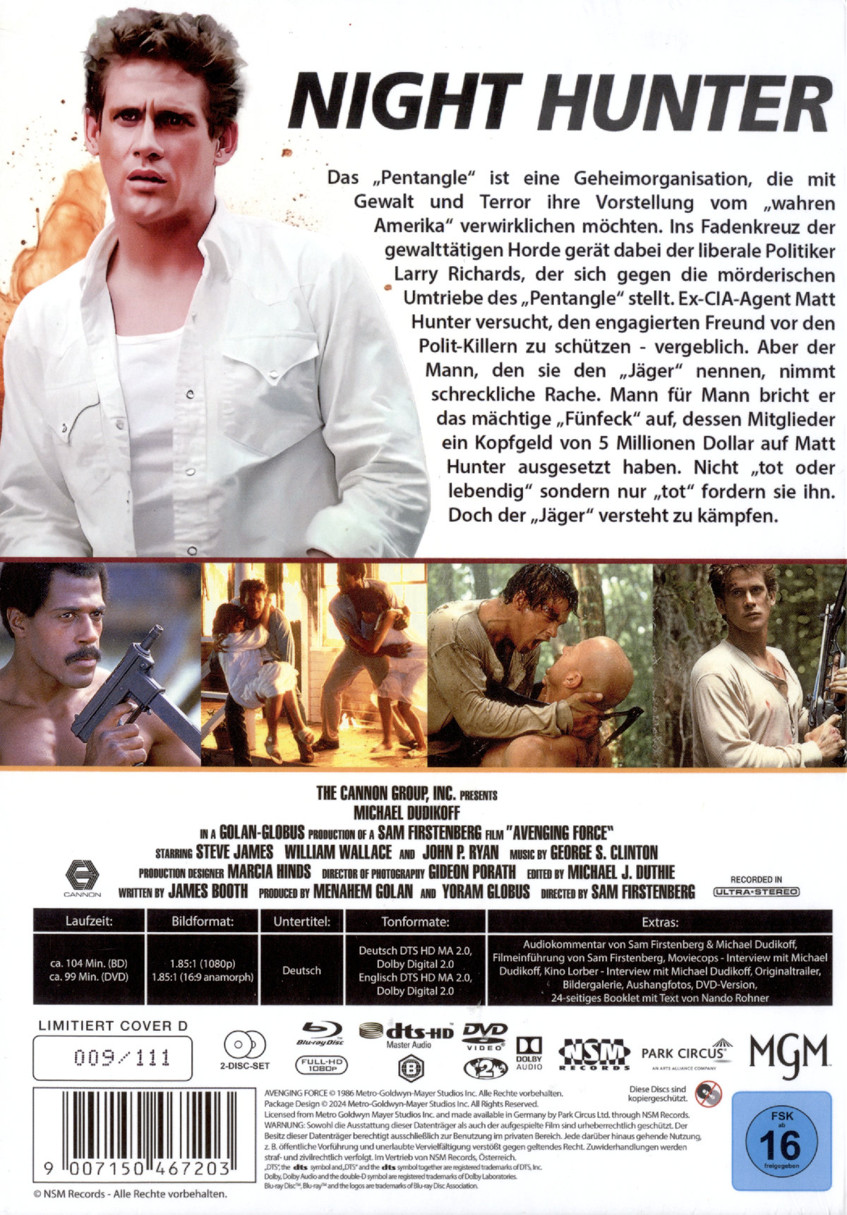 Night Hunter - Uncut Mediabook Edition (DVD+blu-ray) (D)