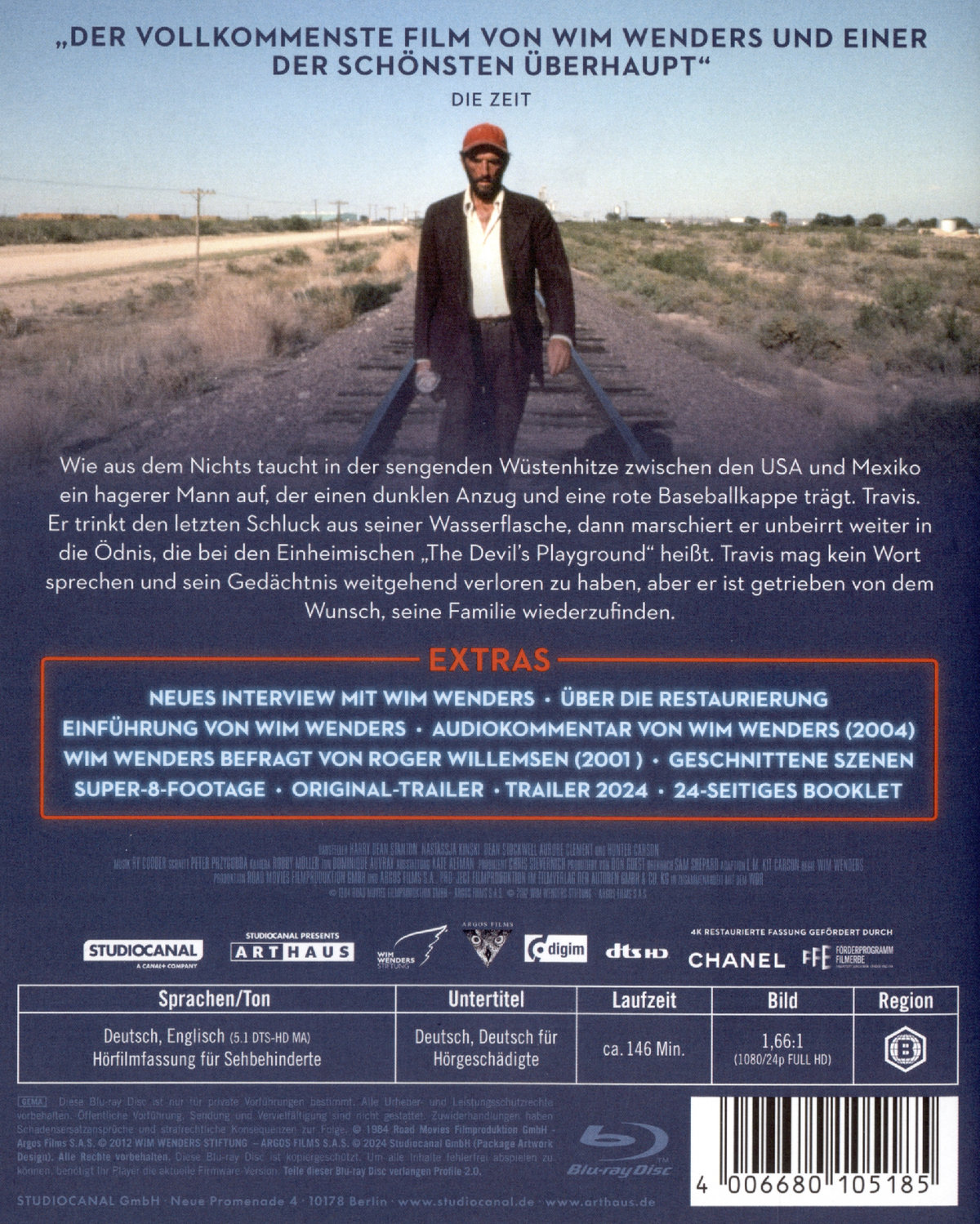 Paris, Texas - 40th Anniversary Edition  (Blu-ray Disc)