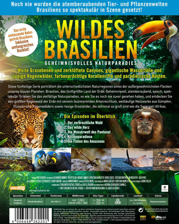 Wildes Brasilien  [2 BRs]  (Blu-ray Disc)