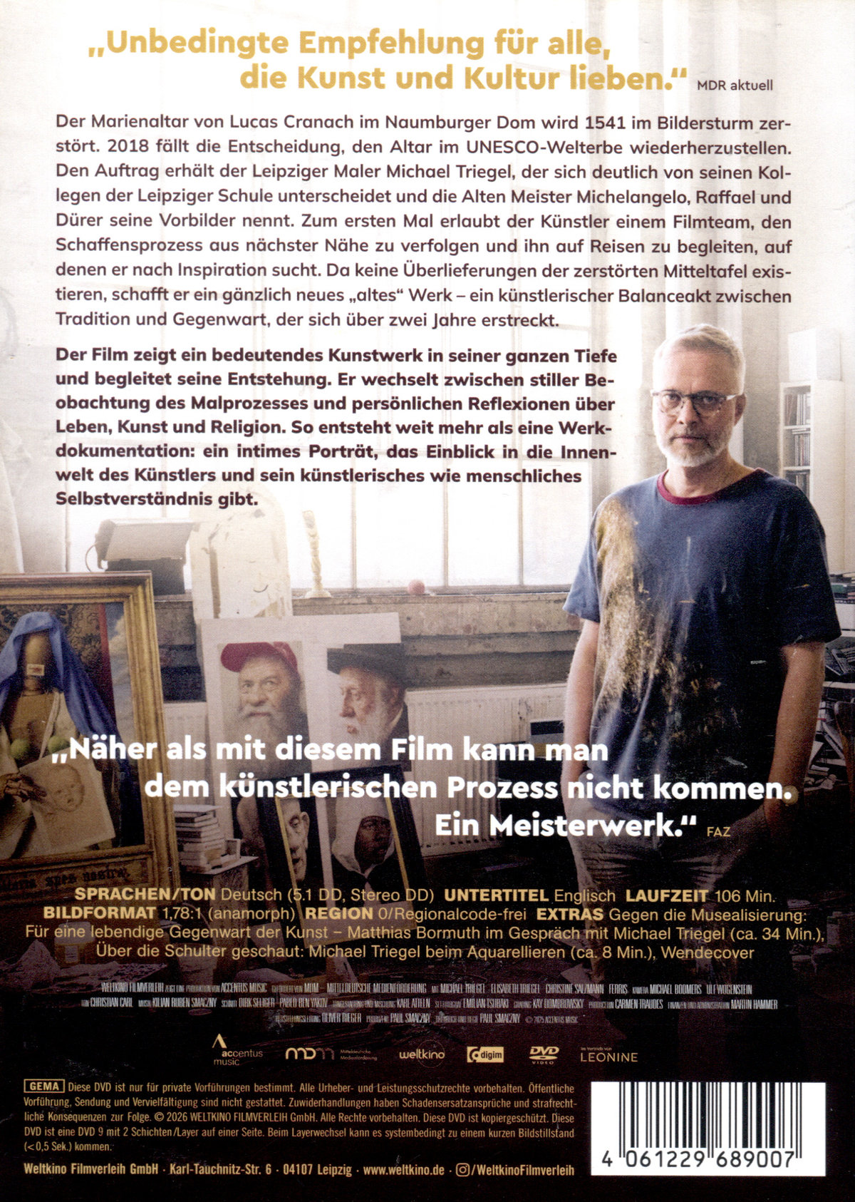 Triegel trifft Cranach - Malen im Widerstreit der Zeiten  (DVD)