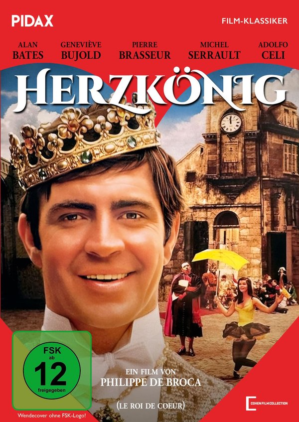 Herzkönig (Le Roi de cœur) / Französische Filmkomödie mit toller Besetzung (Pidax Film-Klassiker)  (DVD)