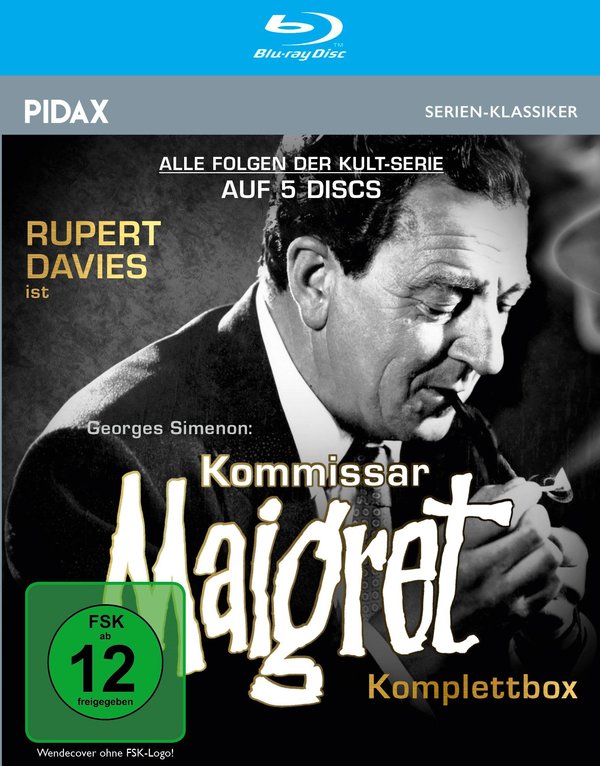 Kommissar Maigret - Komplettbox - Komplettbox / Die komplette Kult-Serie mit Rupert Davis in brillanter HD-Qualität (Pidax Serien-Klassiker)   [5 BRs]  (Blu-ray Disc)