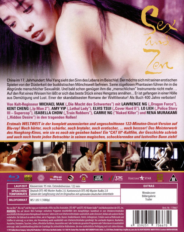 SEX UND ZEN - Ultimate Uncut Edition - COVER A  (Blu-ray Disc)