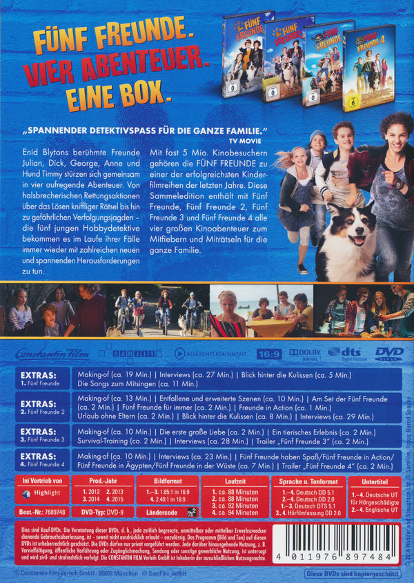 Fünf Freunde 1 - 4  [LE] [4 DVDs]  (DVD)