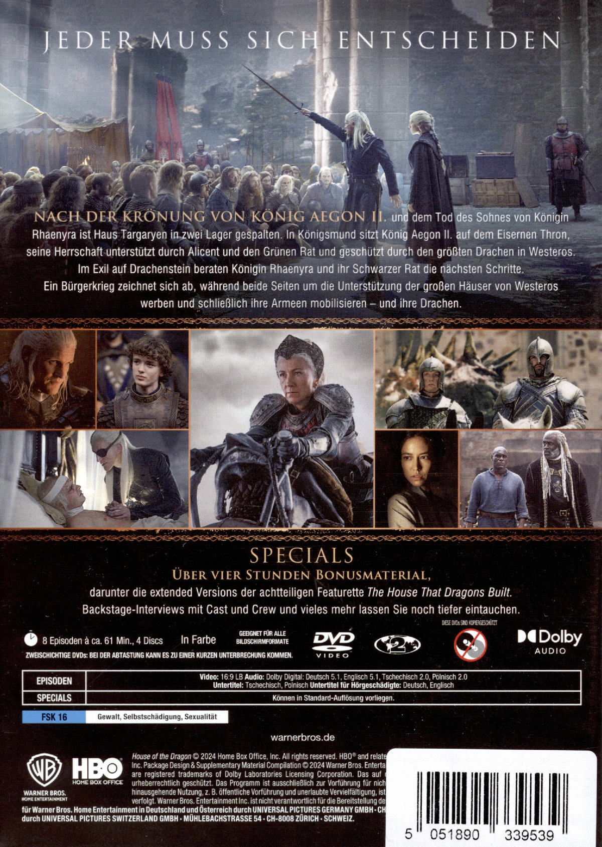 House Of The Dragon - Staffel 2  [4 DVDs]  (DVD)