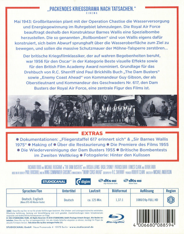 Dam Busters, The - Die Zerstörung der Talsperre (blu-ray)