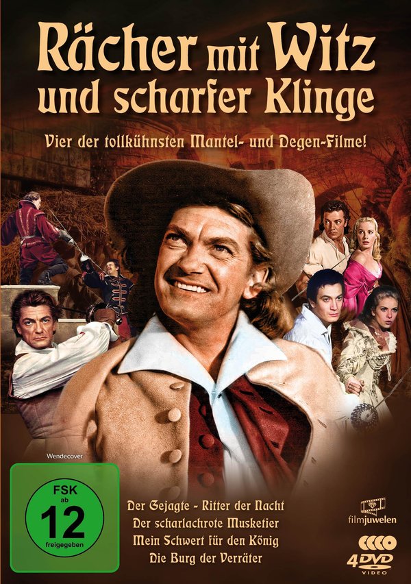 Rächer mit Witz und scharfer Klinge: Vier der tollkühnsten Mantel- und Degen-Filme  [4 DVDs]  (DVD)