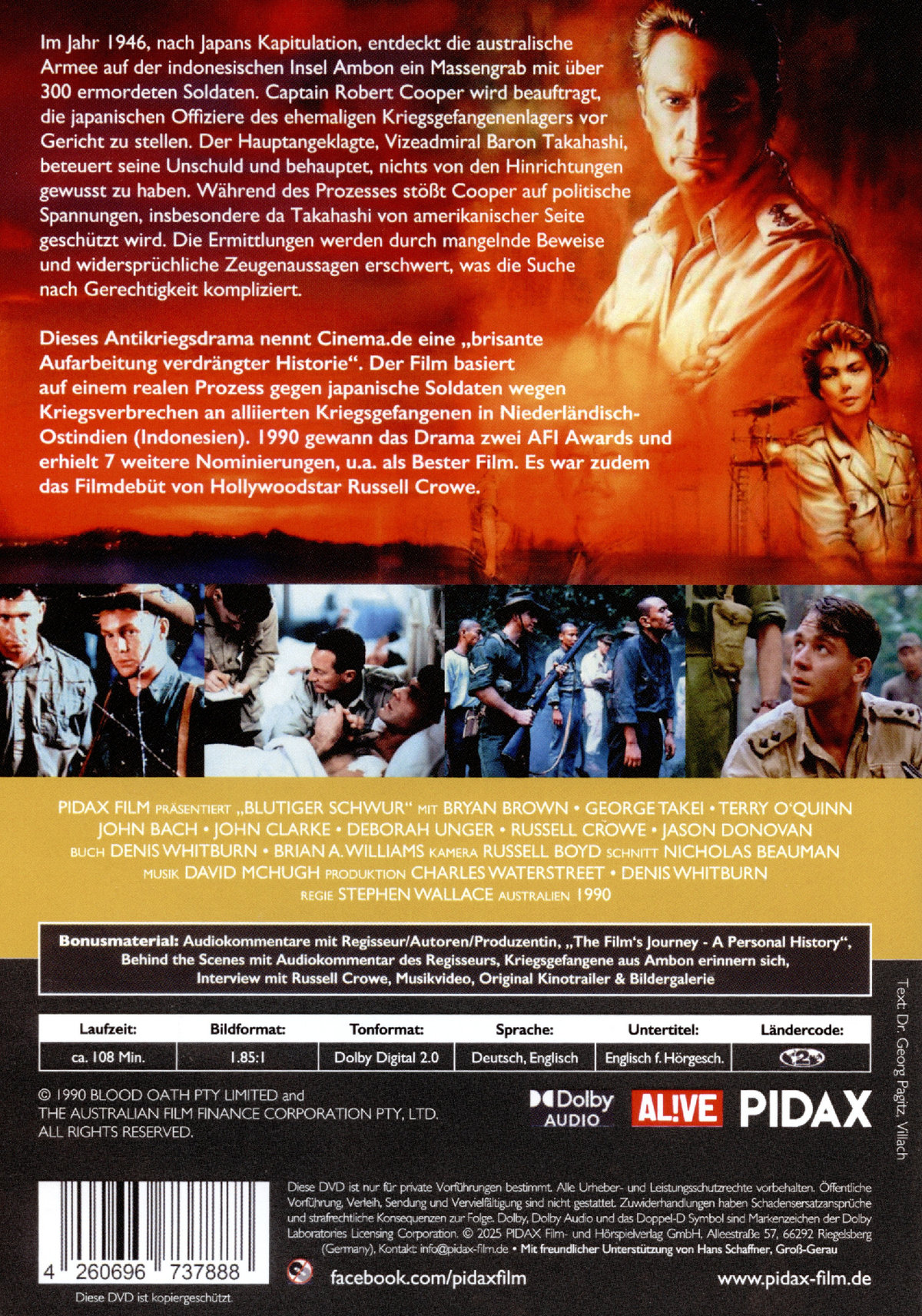 Blutiger Schwur (Blood Oath) / Bewegendes und preisgekröntes Antikriegsdrama nach einer wahren Begebenheit mit Starbesetzung (Pidax Historien-Klassiker)  (DVD)