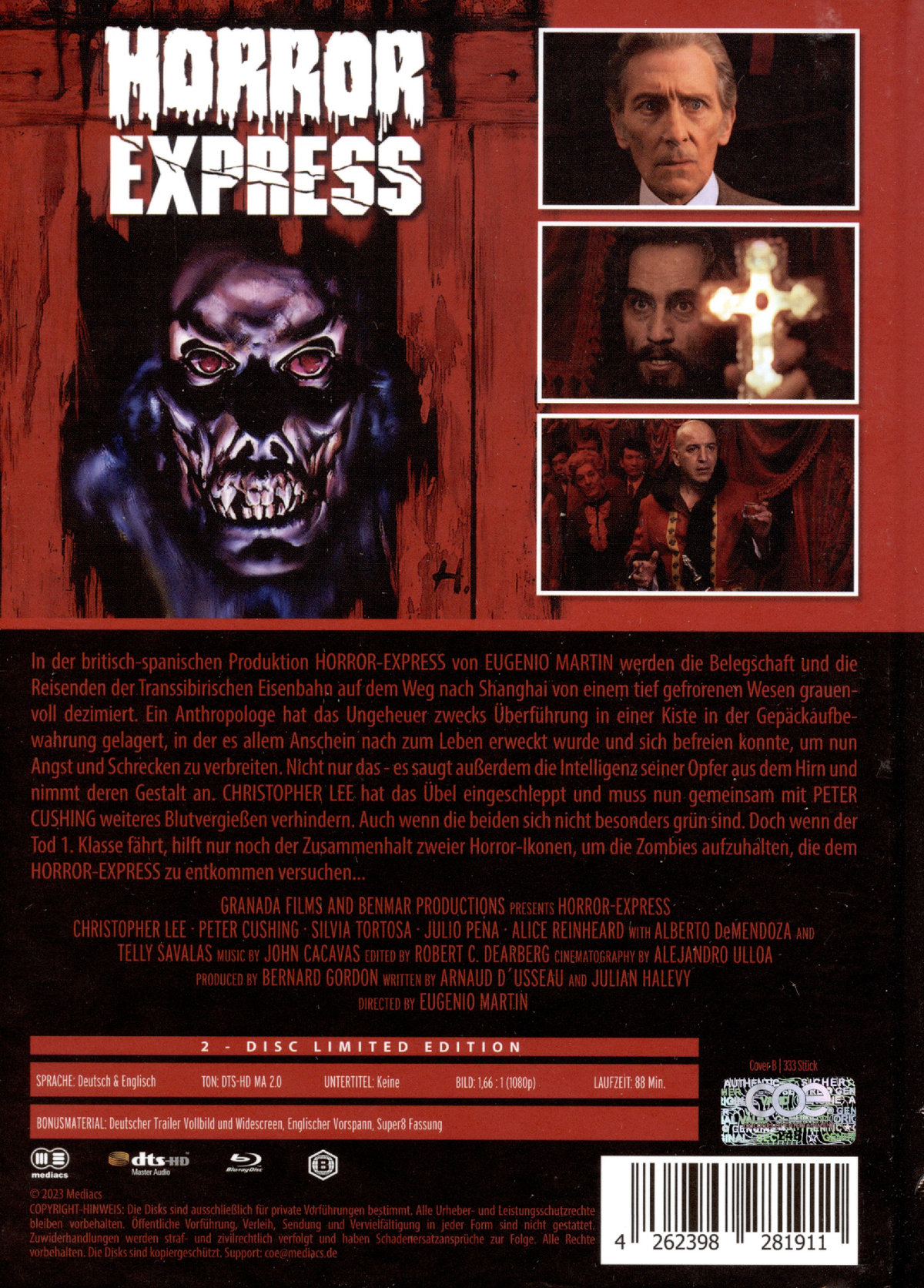 Horror Express - Uncut Mediabook Edition (DVD+blu-ray) (B) 