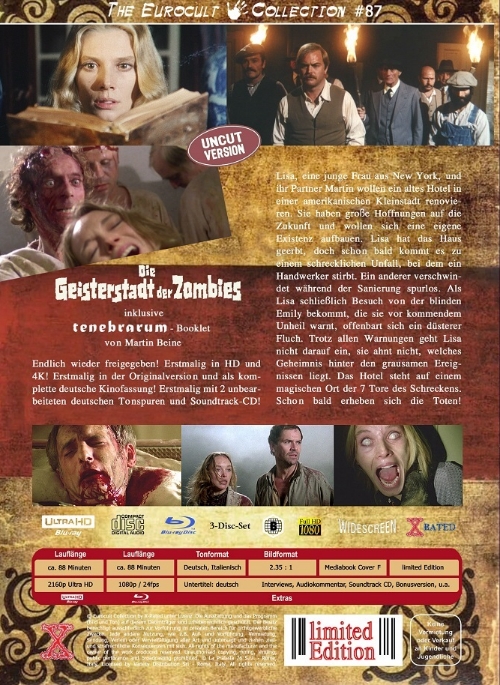 Geisterstadt der Zombies - Über dem Jenseits - Uncut Mediabook Edition  (4K Ultra HD+blu-ray) (F)