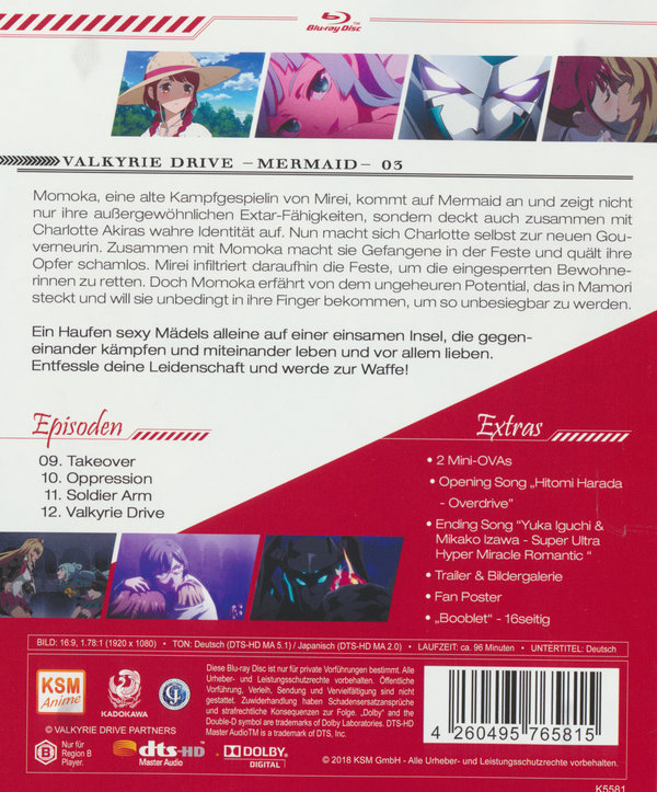 Valkyrie Drive - Mermaid - Volume 3: Episode 09-12  (Blu-ray Disc)