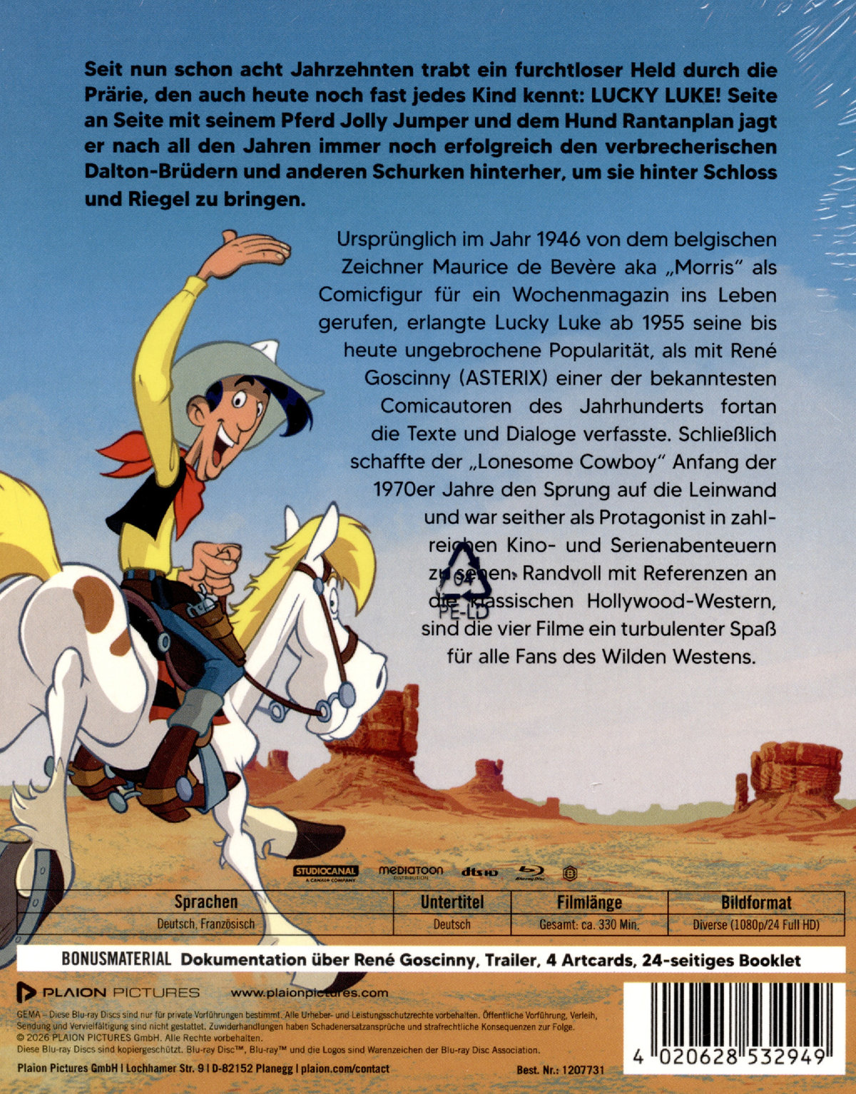 Lucky Luke: Die große Spielfilm-Collection  [4 BRs]  (Blu-ray Disc)