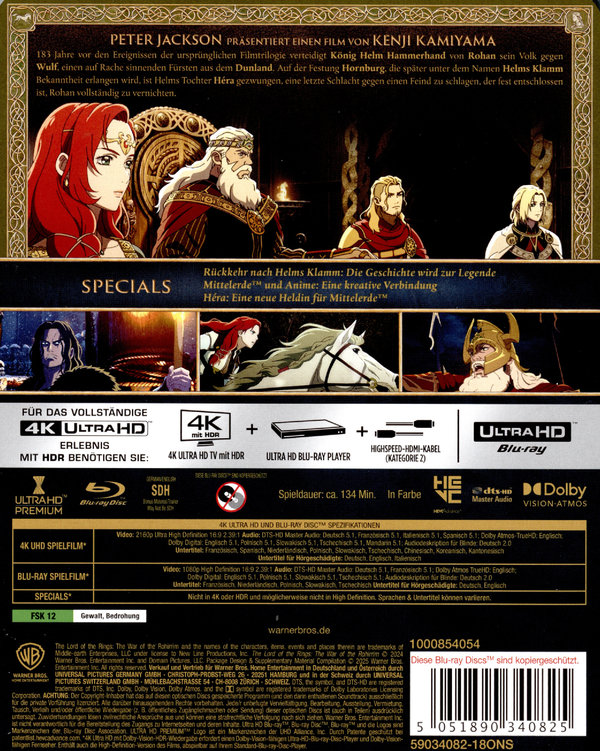 Der Herr der Ringe: Die Schlacht der Rohirrim - Limited Steelbook Edition  (4K Ultra HD) (+ Blu-ray) Der Herr der Ringe: Die Schlacht der Rohirrim - Limited Steelbook Edition  (4K Ultra HD) (+ Blu-ray)