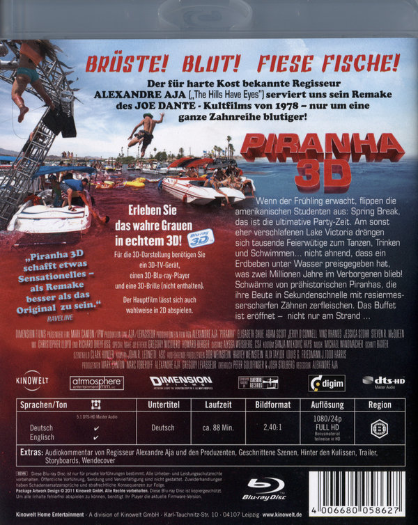 Piranha 3D (2010) (3D blu-ray)