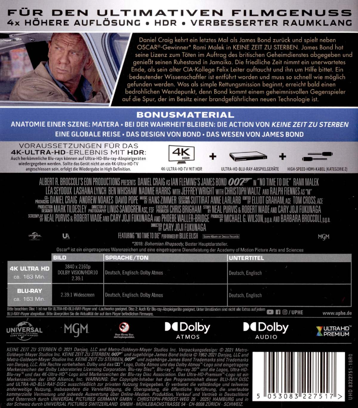 James Bond 007: Keine Zeit zu sterben (4K Ultra HD)