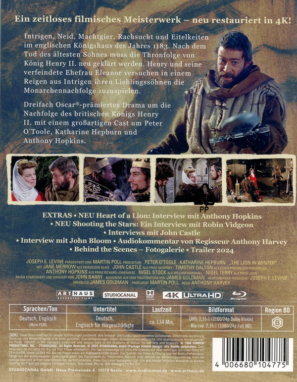 Der Löwe im Winter (4K Ultra HD) (+Blu-ray) Der Löwe im Winter (4K Ultra HD) (+Blu-ray)