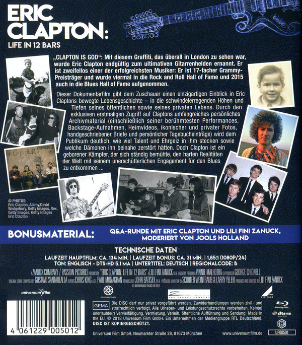 Eric Clapton - Life in 12 Bars  (Blu-ray Disc)