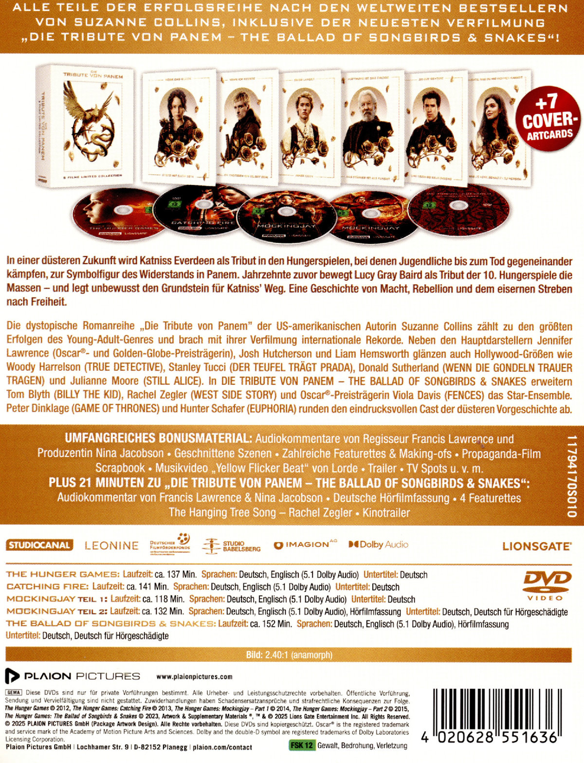 Die Tribute von Panem - 5 Filme Limited Collection  [5 DVDs]  (DVD)