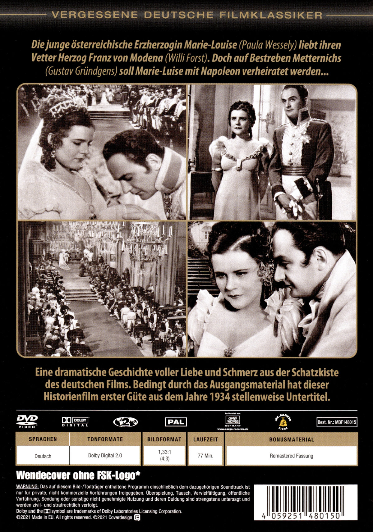 Erzherzogin Marie-Louise - Das Ende einer großen Liebe  (DVD)