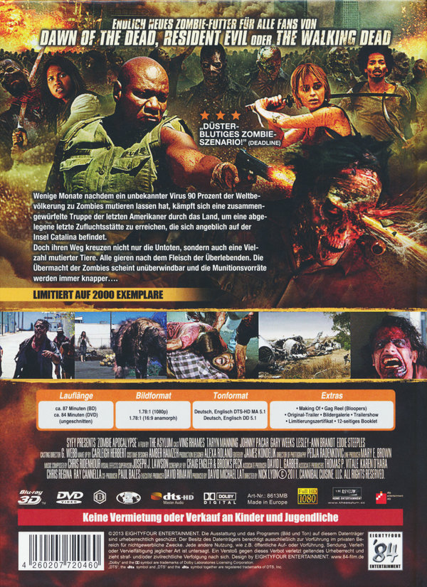 2012 - Zombie Apocalypse - Uncut Mediabook Edition (DVD+blu-ray)