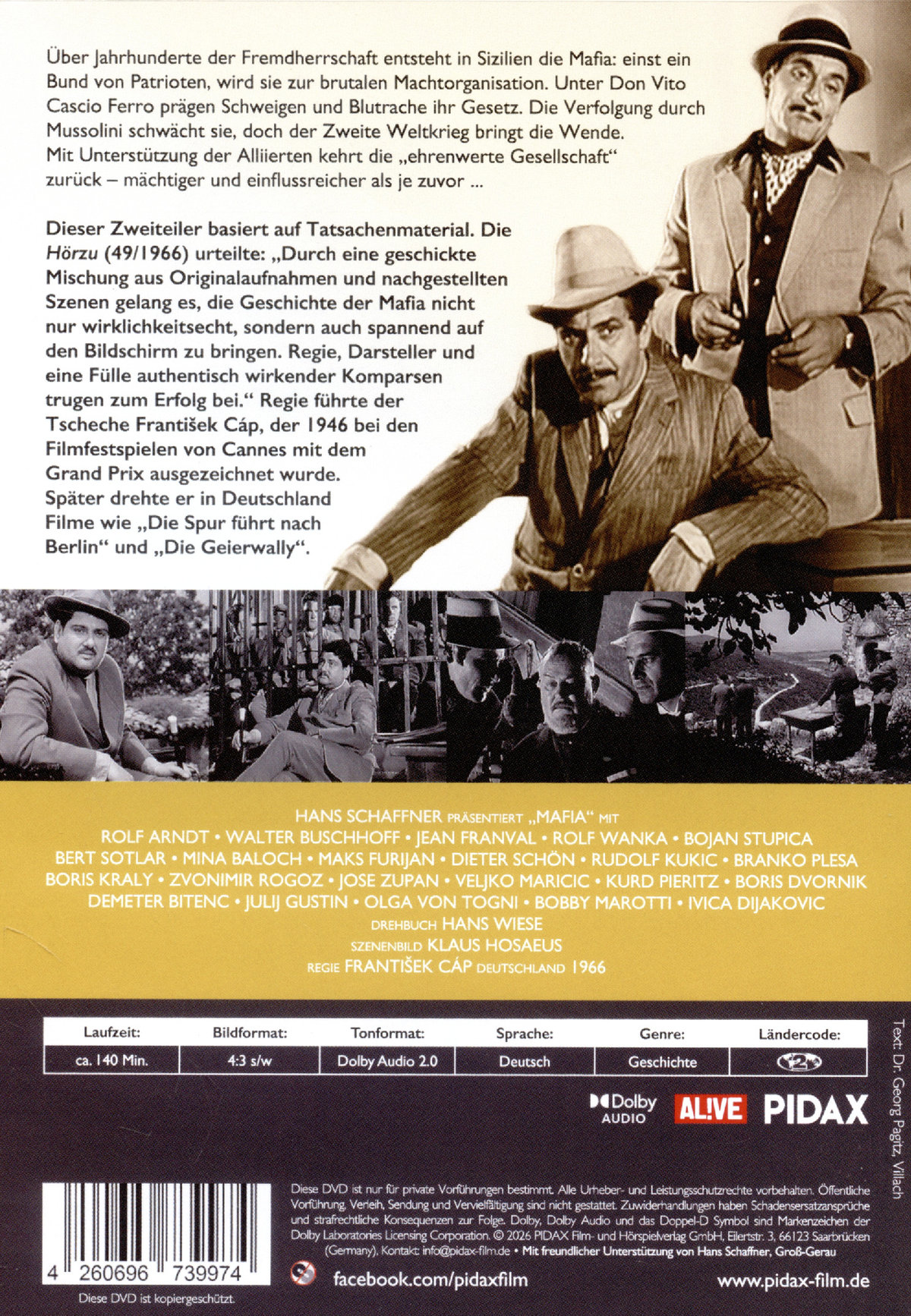 Mafia - Die ehrenwerte Gesellschaft / Spannender Zweiteiler über die Geschichte der Mafia (Pidax Historien-Klassiker)  (DVD)