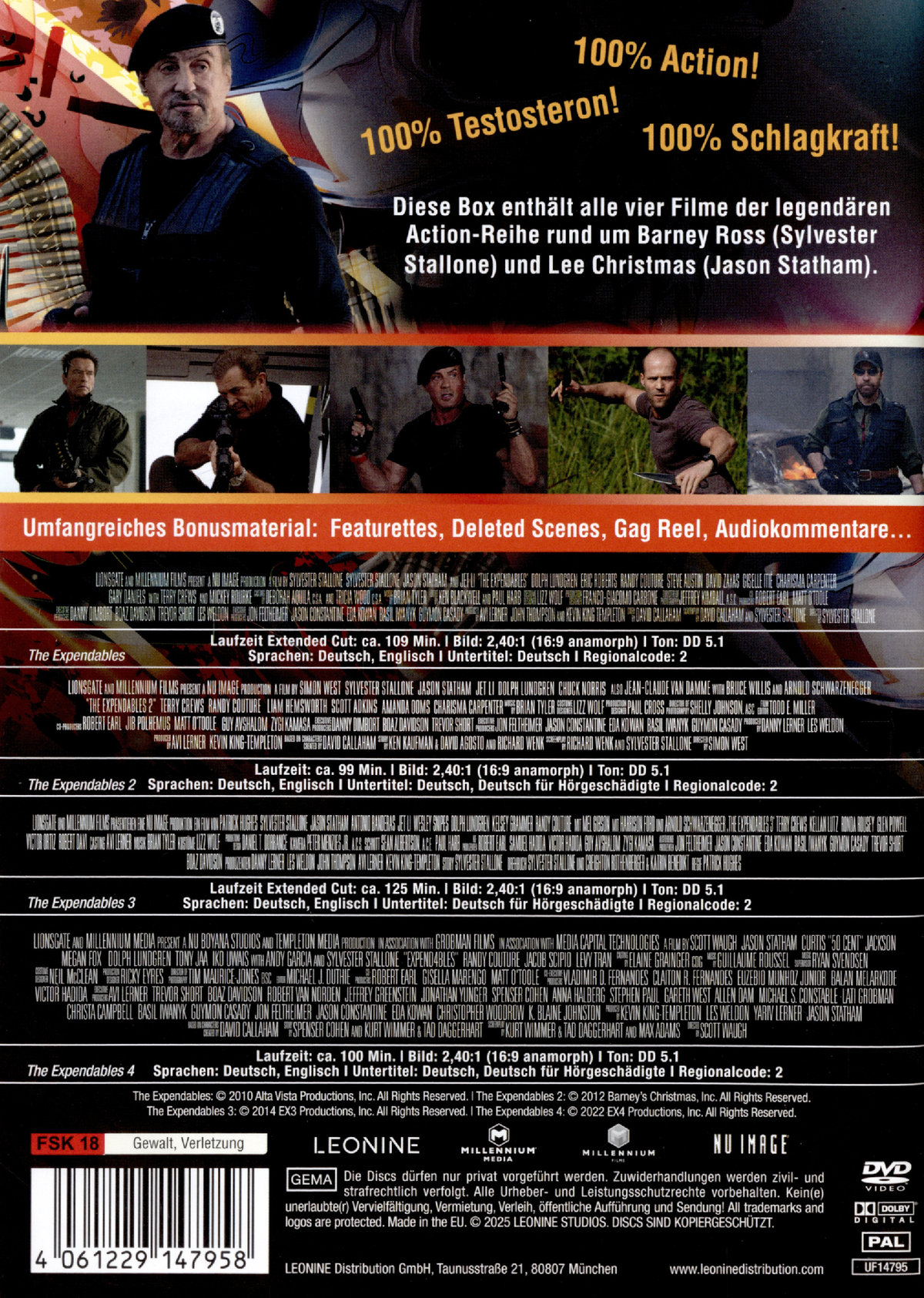 The Expendables 1-4  [4  DVDs]  (DVD)