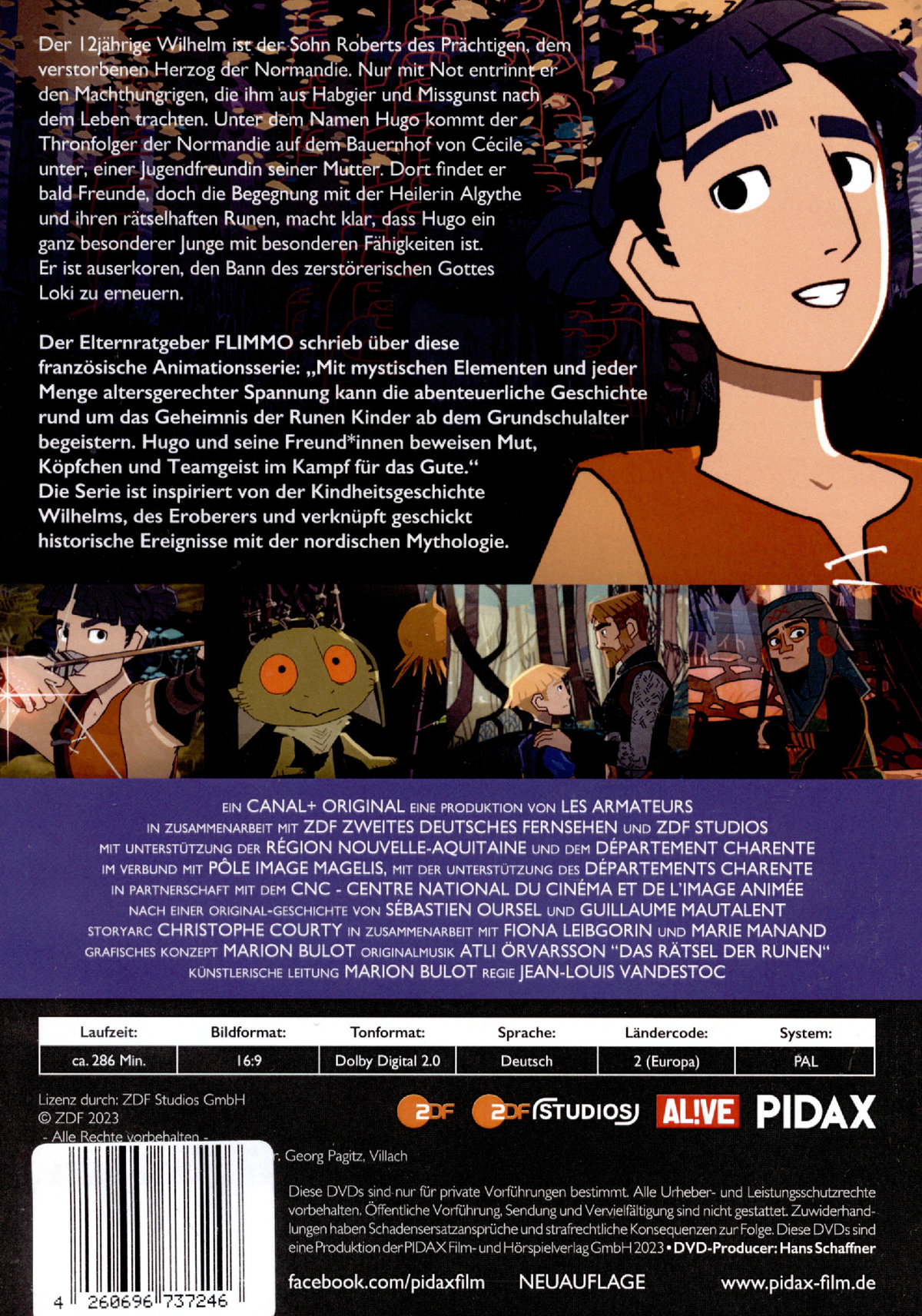 Das Rätsel der Runen, Vol. 1 (überarbeitete Fassung) / Die ersten 13 Folgen der Fantasy-Zeichentrickserie von den Machern von DAS GEHEIMNIS VON KELLS (Pidax Animation)  [2 DVDs]  (DVD)