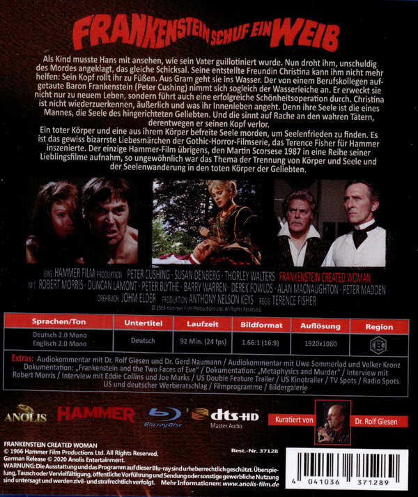 Frankenstein schuf ein Weib - Uncut Edition (blu-ray)