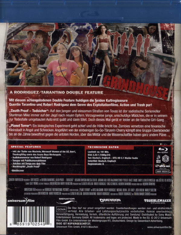 Grindhouse: Death Proof & Planet Terror (blu-ray)